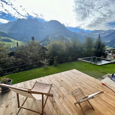 Chalet Sonnenheim, Wohnung Mit Panoramafenster Adelboden Kültér fotó