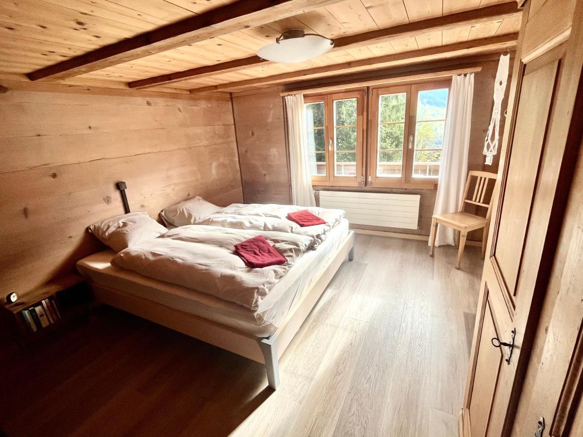 Chalet Sonnenheim, Wohnung Mit Panoramafenster Adelboden Kültér fotó